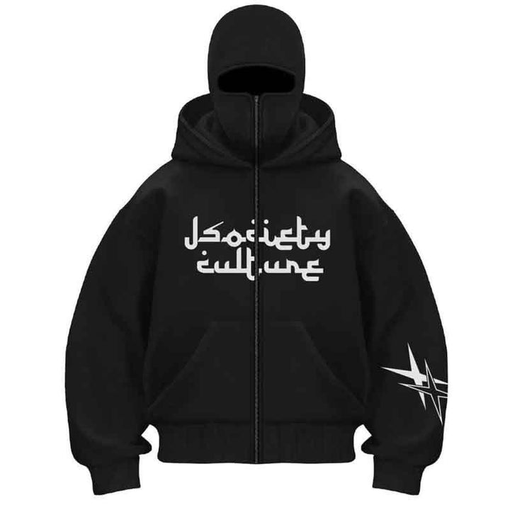 Hooded jacket for women with high collar and stylish zipper Lune London
