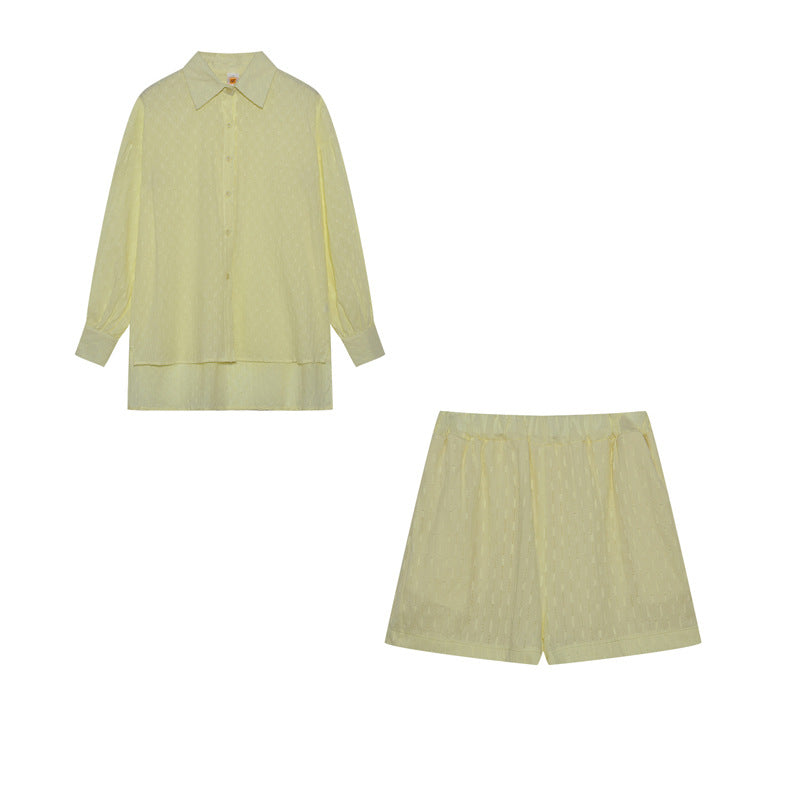 Lune London women's light buttoned coordinated set
