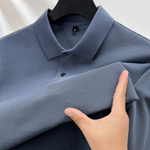 Long sleeve polo shirt for men in breathable functional material Amarae