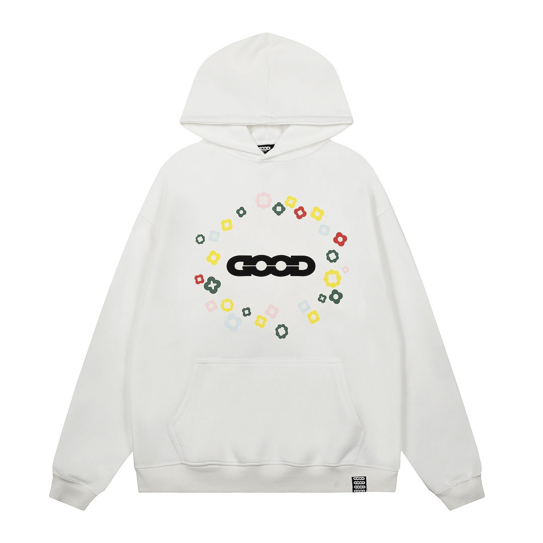 Women's hooded sweatshirt with creative floral pattern Chic & Stil