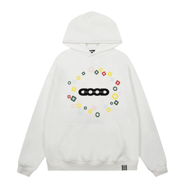 Women's hooded sweatshirt with creative floral pattern Chic & Stil