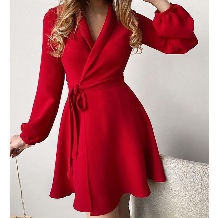 Chic wrap dress for women with animal print and long sleeves Lune London