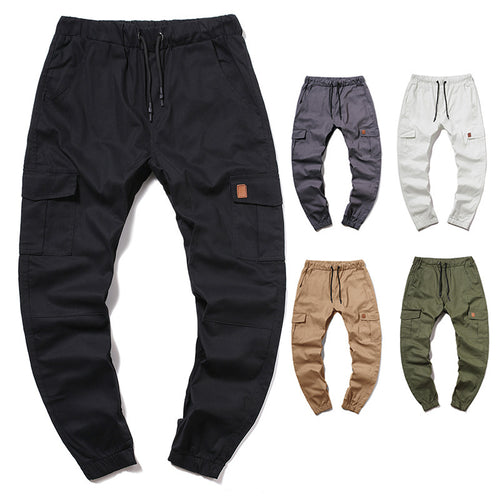 Men's cargo pants with elastic waist and practical side pockets Amarae