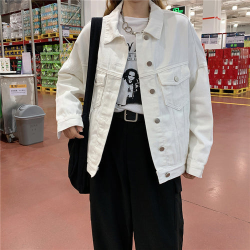 Veste en denim surdimensionnée pour femmes avec poches pratiques Chic & Stil