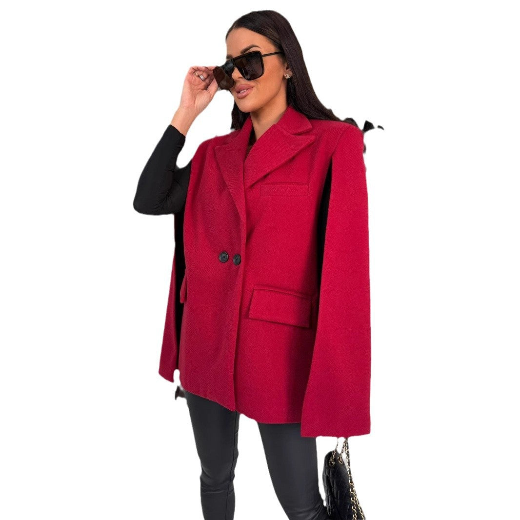 Oversized jacket for women with cape design and modern details Lune London