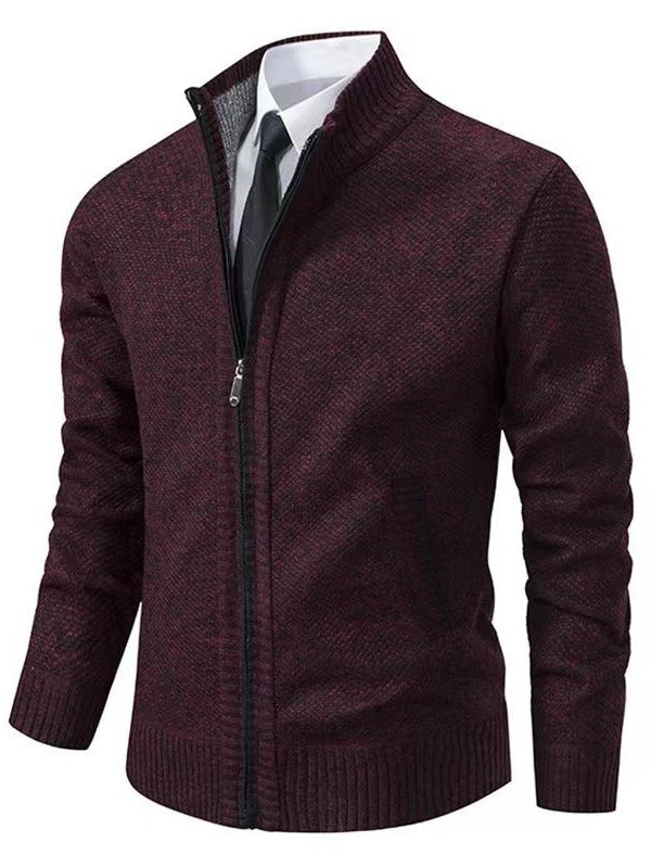 Trendy knitted jacket for men with zip and practical pockets Lune London