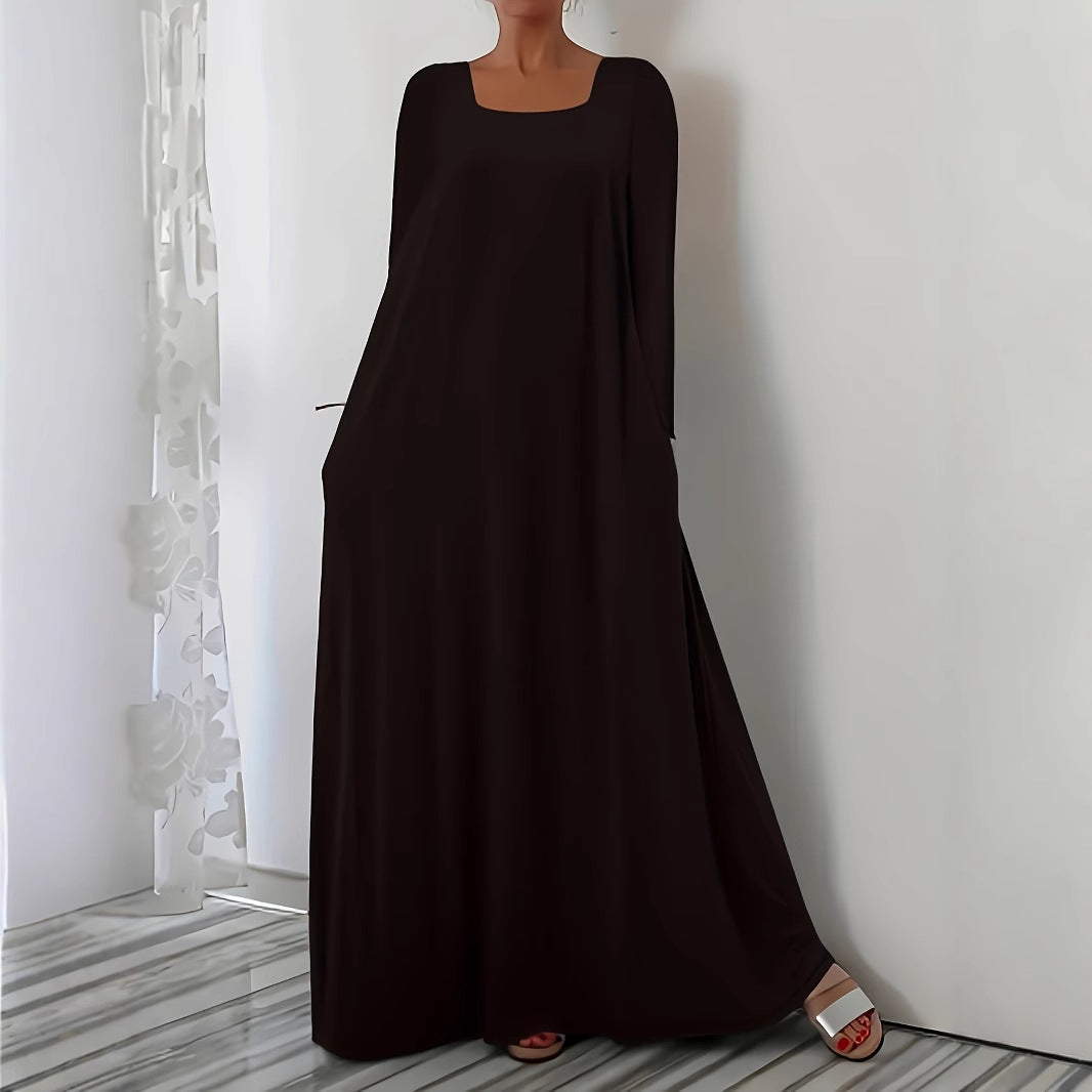 Lune London Loose Maxi Dress for Women with Practical Pockets