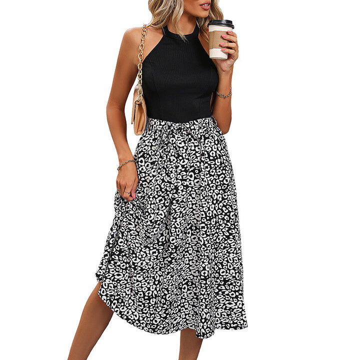 Midi backless dress for women with fluid A-line skirt Lune London