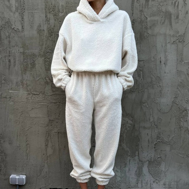 Lune London Soft Faux Fur Loungewear Set for Women