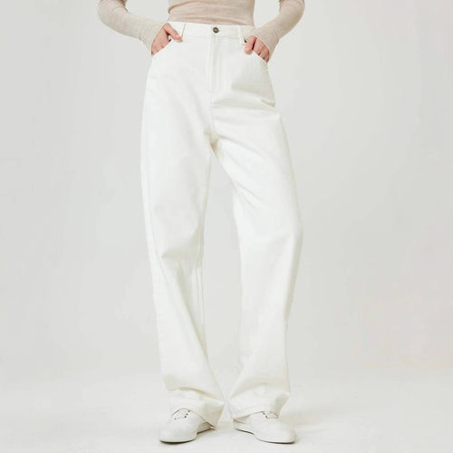 Jeans blancs classiques pour femmes à coupe décontractée Chic & Stil