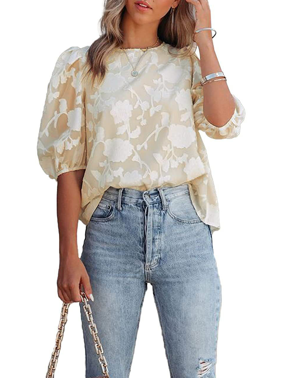 Ladies embroidered flower jacket Lune London