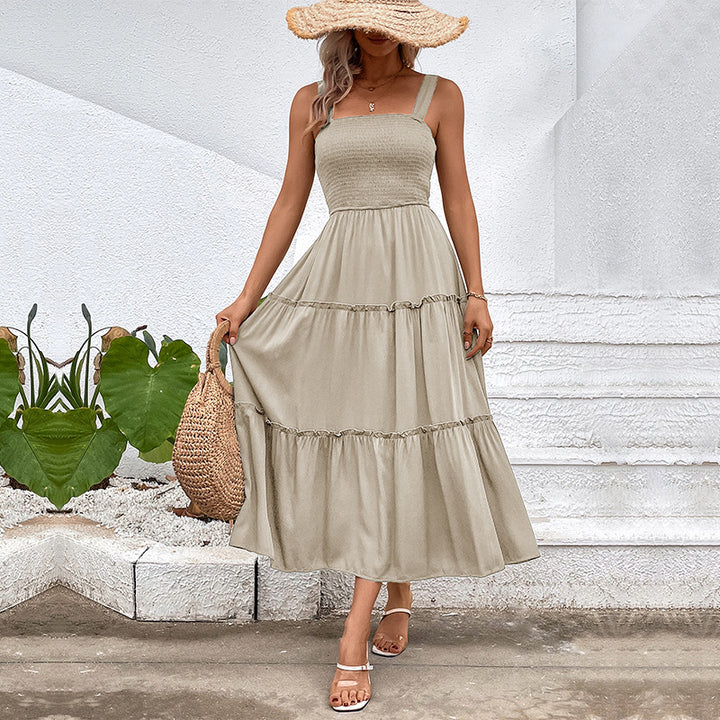 Women’s tiered dress with gathered top Lune London