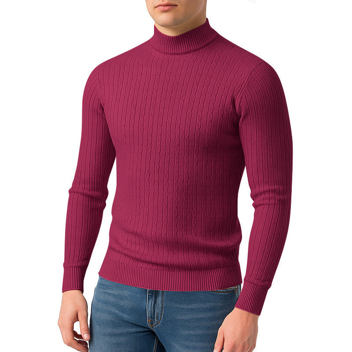 High-quality knitted turtleneck sweater for men Lune London