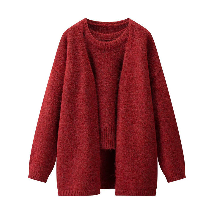 Manteau en tricot doux pour femmes à coupe large et détails élégants Chic & Stil