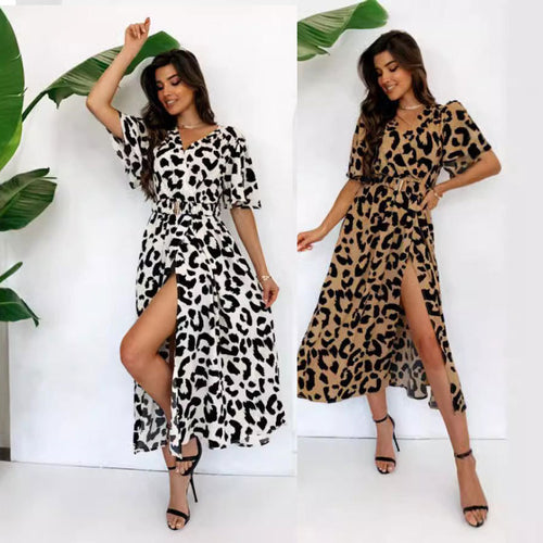 Elegant maxi dress for women with side slit Amarae
