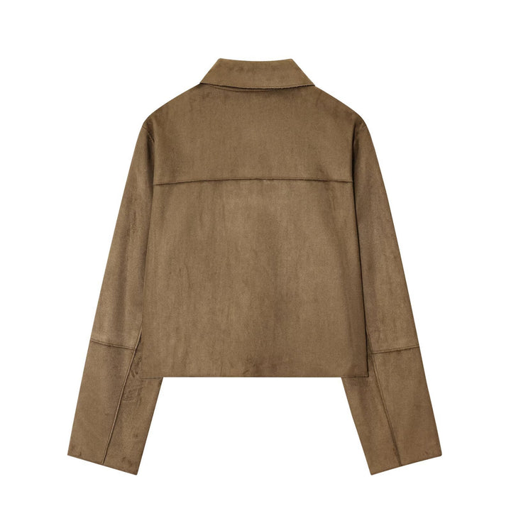 Ladies stylish short jacket in faux leather Lune London