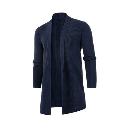 Open-cut knitted jacket for men with practical pockets Lune London