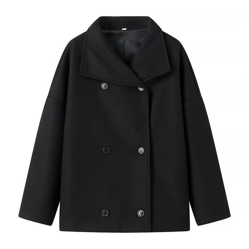Veste de transition féminine à la mode avec une coupe décontractée et patte de boutonnage double Chic & Stil