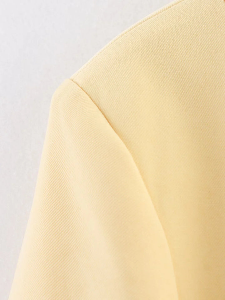 Ladies Elegant Blazer Jacket with Fine Button Details and Practical Pockets Lune London