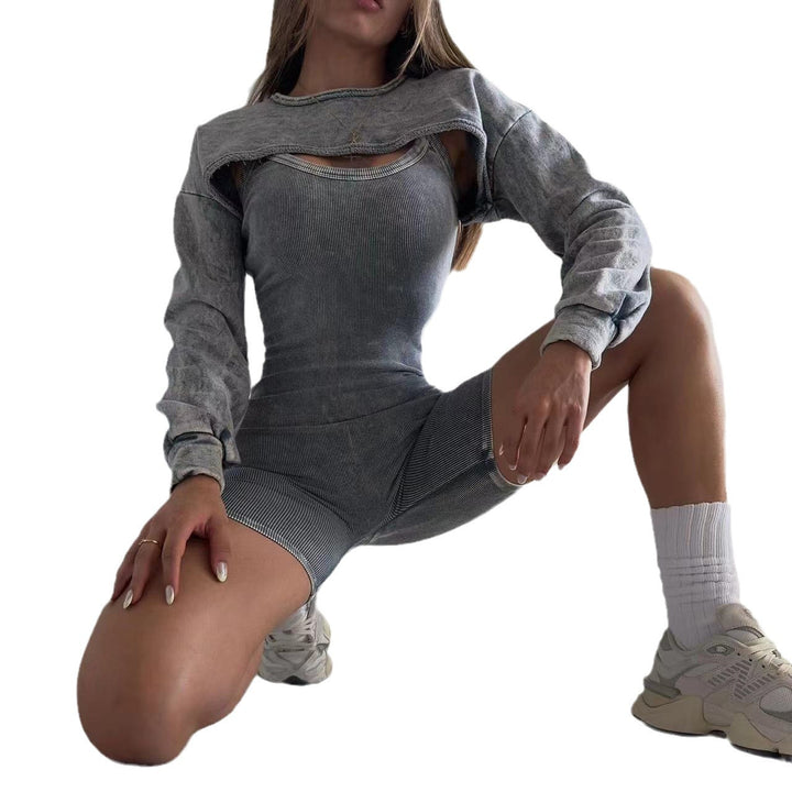 Fitted sweatshirt dress for women with long sleeves and cut Lune London