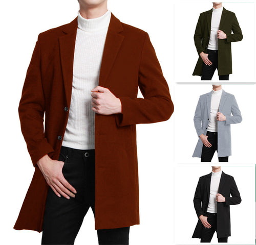 Elegant long jacket for men with modern cut and double row of buttons Amarae