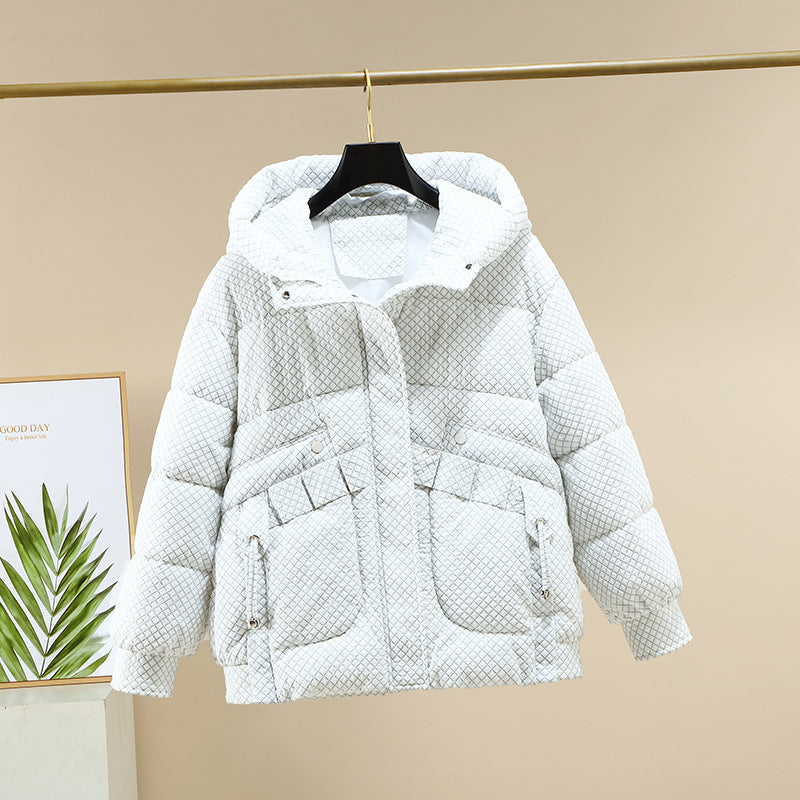 Ladies Lightweight Padded Jacket with Practical Pockets and Hood Lune London