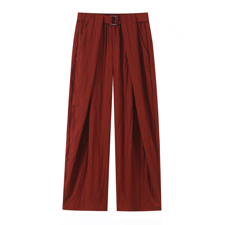 Women’s palazzo pants with wrap front and waist belt Amarae