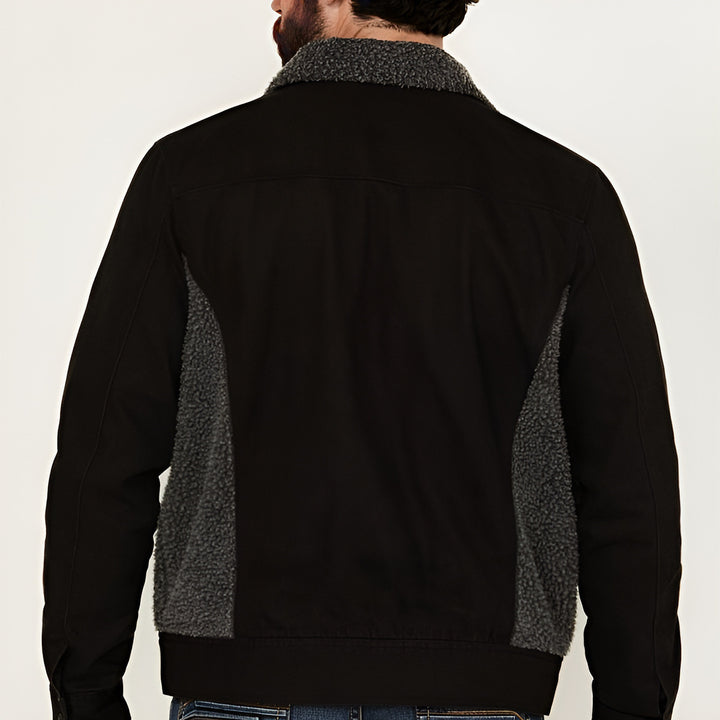 Casual fleece jacket for men with structured collar Amarae