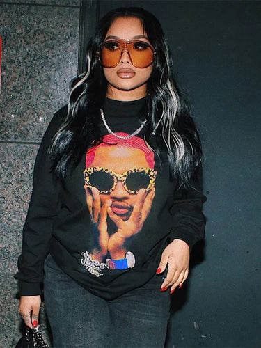 Ladies' sweatshirt with artistic print Amarae