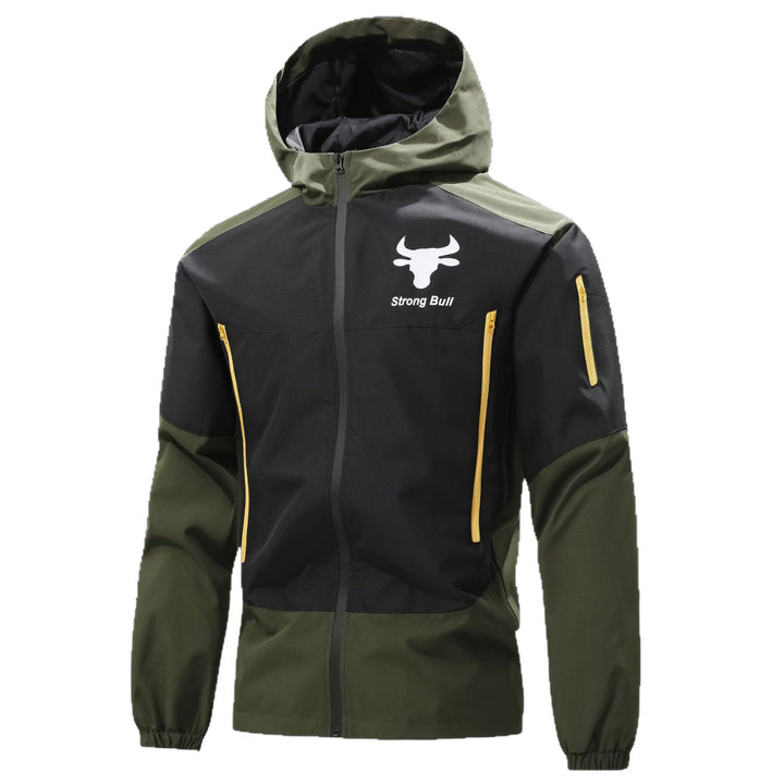 Functional jacket for men in waterproof material with practical zipped pockets Lune London