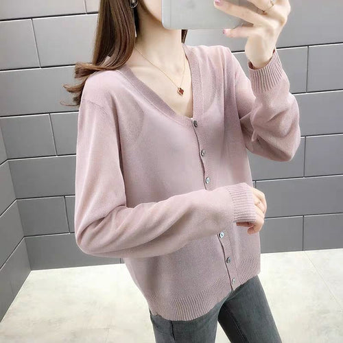 Cardigan femme avec col en V et détails de boutons Chic & Stil