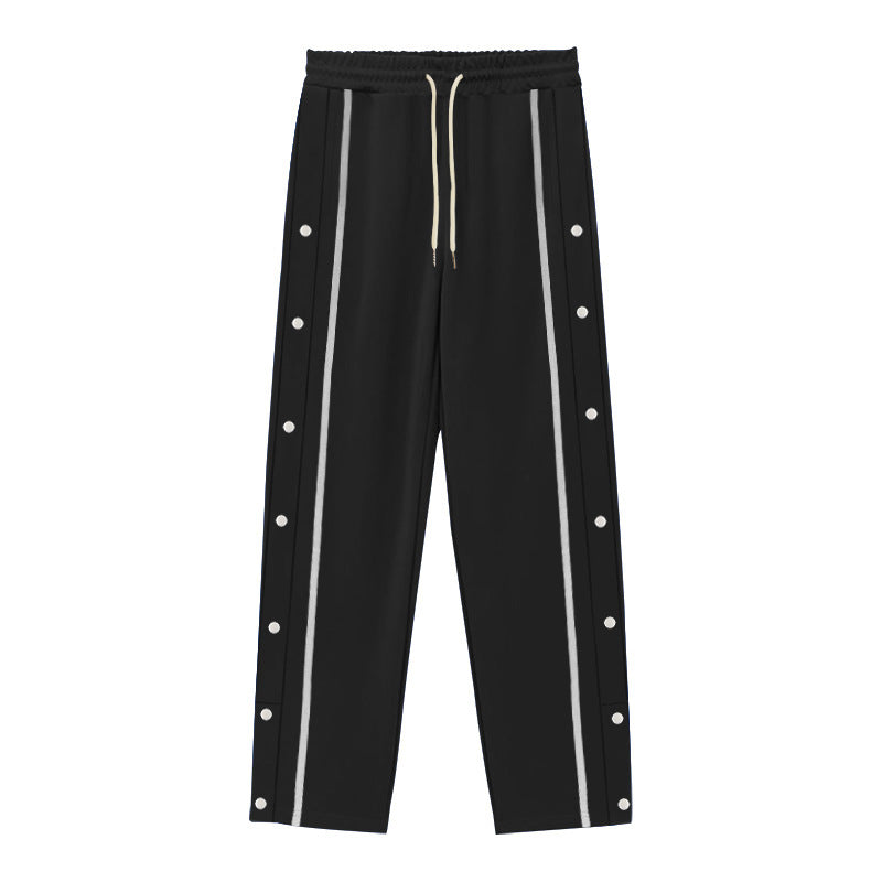 Men's sports training pants with snap button details Lune London
