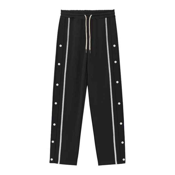 Men's sports training pants with snap button details Lune London