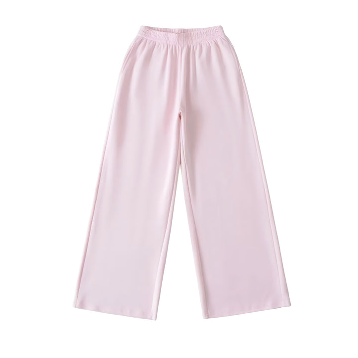 Wide jersey pants for women with elastic waist Lune London