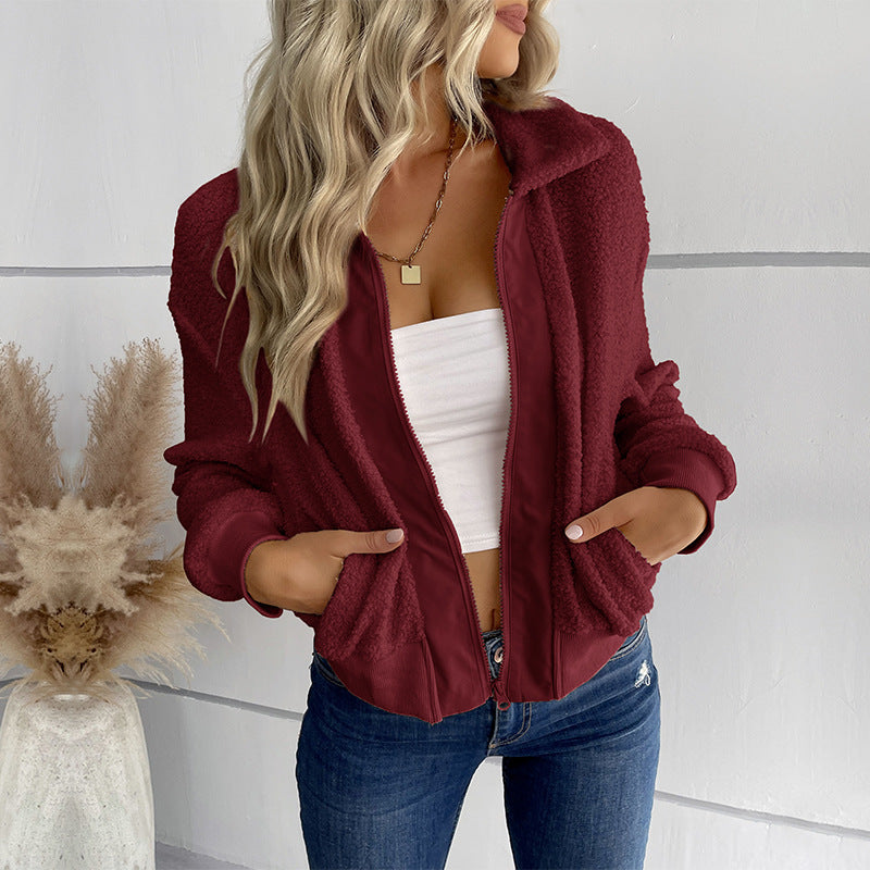Ladies' chic faux fur jacket and style