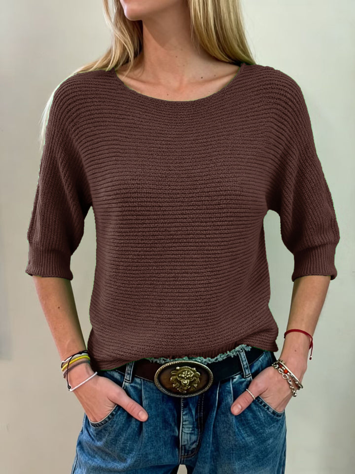 Pull en tricot décontracté pour femmes avec large poignet Chic & Stil