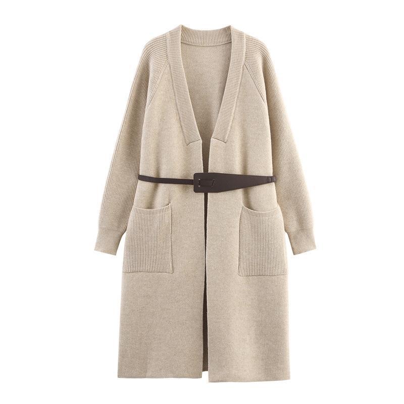 Knit coat woman with an elegant fit and practical pockets Lune London