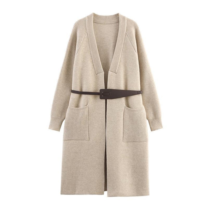 Knit coat woman with an elegant fit and practical pockets Lune London
