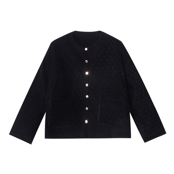 Women's quilted transitional jacket with contrasting buttons Chic & Stil