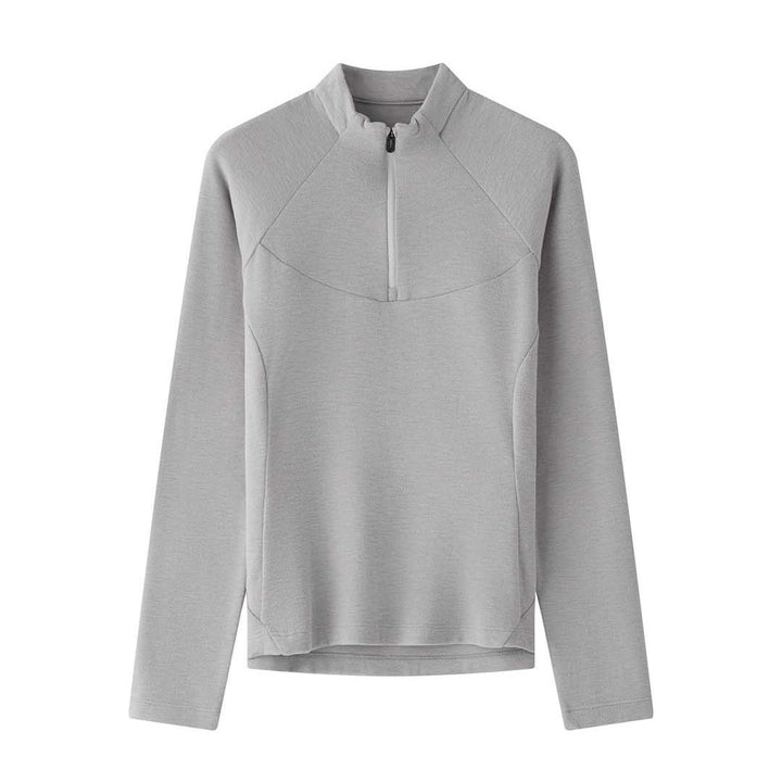 Women's fine-knit shirt with short zipper, raglan sleeves, and tailored seam design Amarae