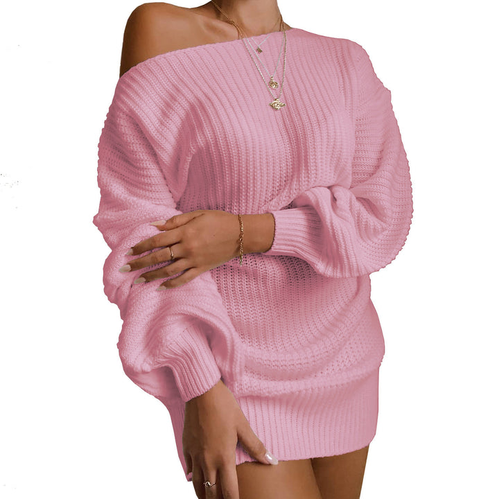 Oversized knitted dress for women with wide sleeves Lune London