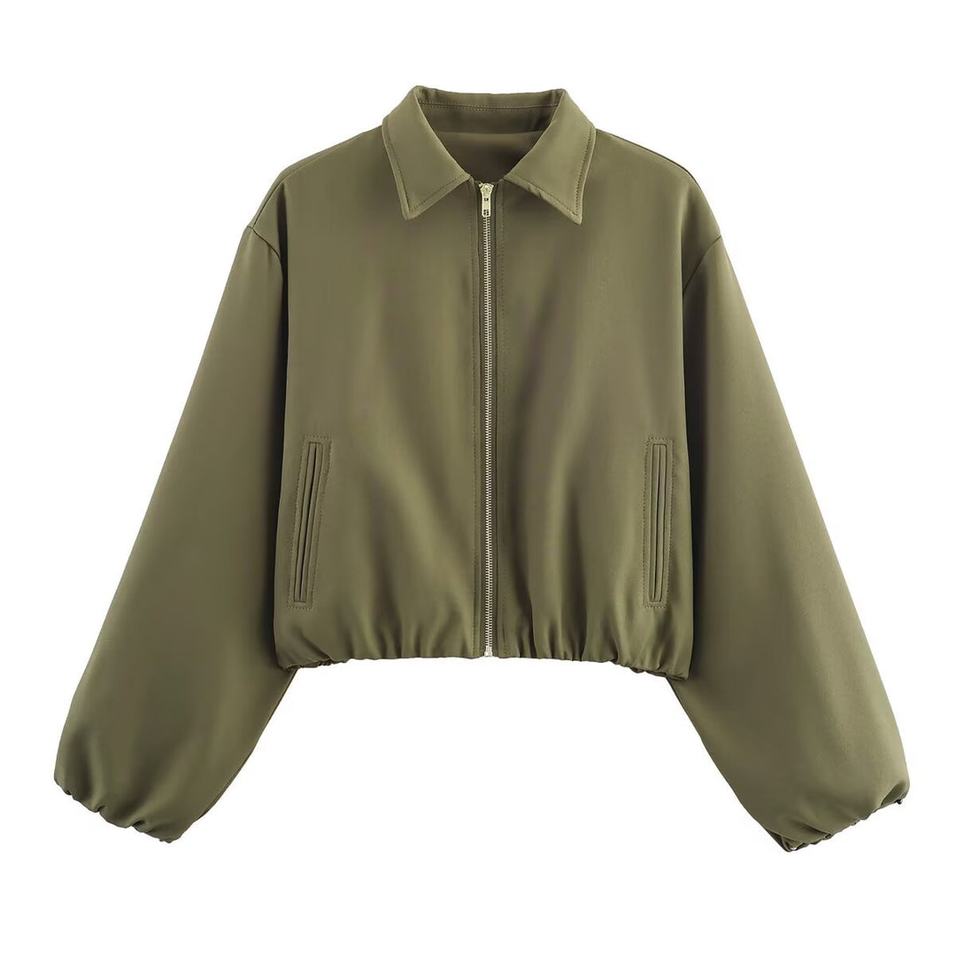 Casual short jacket for women with classic zip Lune London