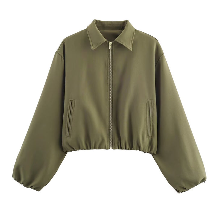 Casual short jacket for women with classic zip Lune London