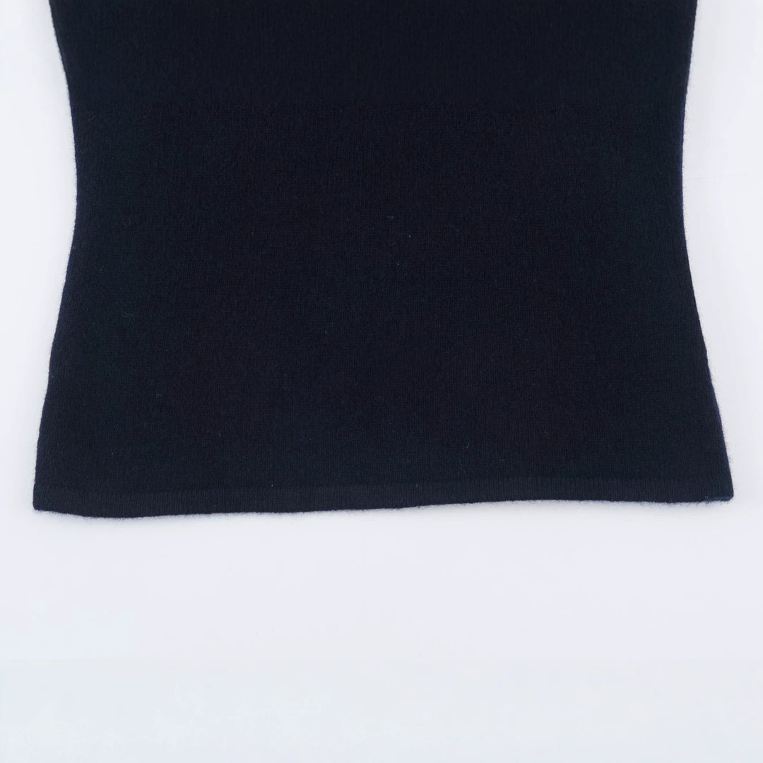 Women's fine knit pullover with stand-up collar, half zipper and zip sleeves Amarae