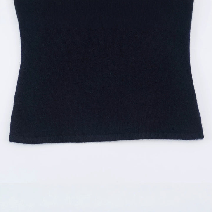 Women's fine knit pullover with stand-up collar, half zipper and zip sleeves Amarae
