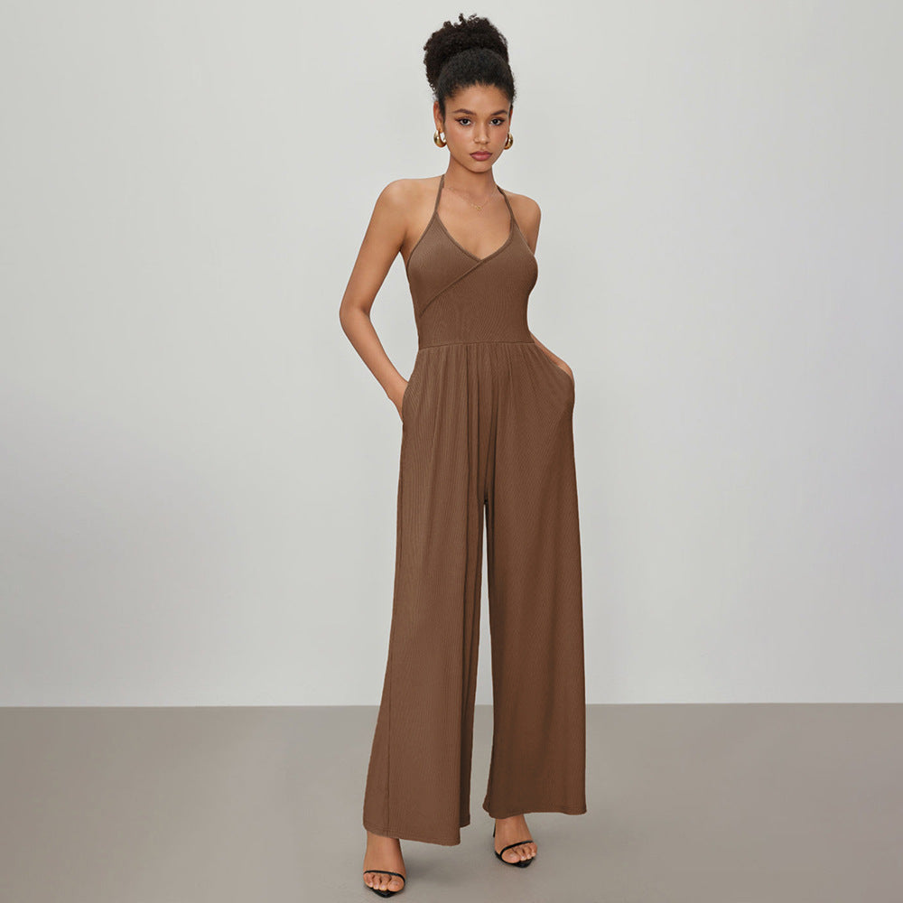 combinaison femme avec décolleté en V élégant et coupe décontractée Chic & Stil