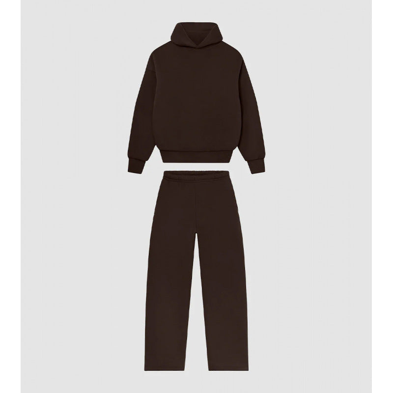 Women's Cozy Sweatshirt and Pants Set with High Collar and Casual Fit Lune London