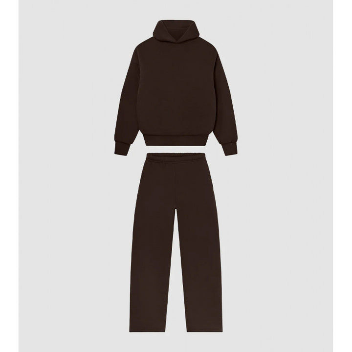 Women's Cozy Sweatshirt and Pants Set with High Collar and Casual Fit Lune London