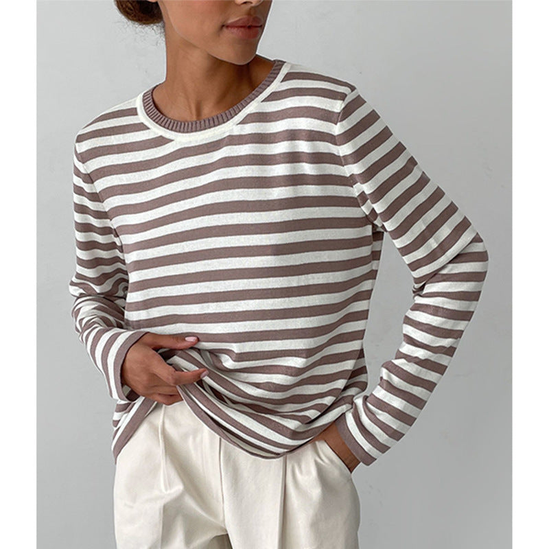 Striped long-sleeve T-shirt for women Lune London
