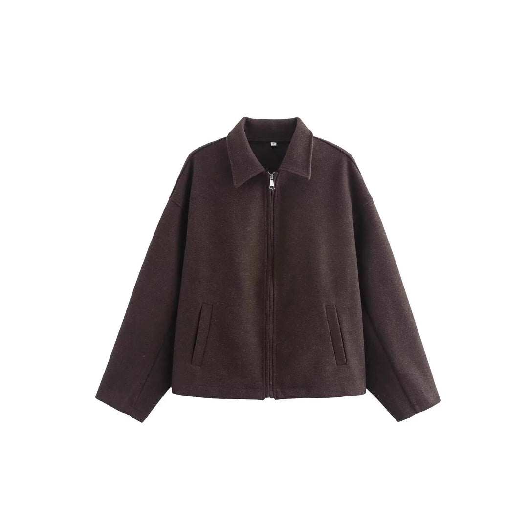 Casual polar jacket for women with high collar and inner pockets Lune London